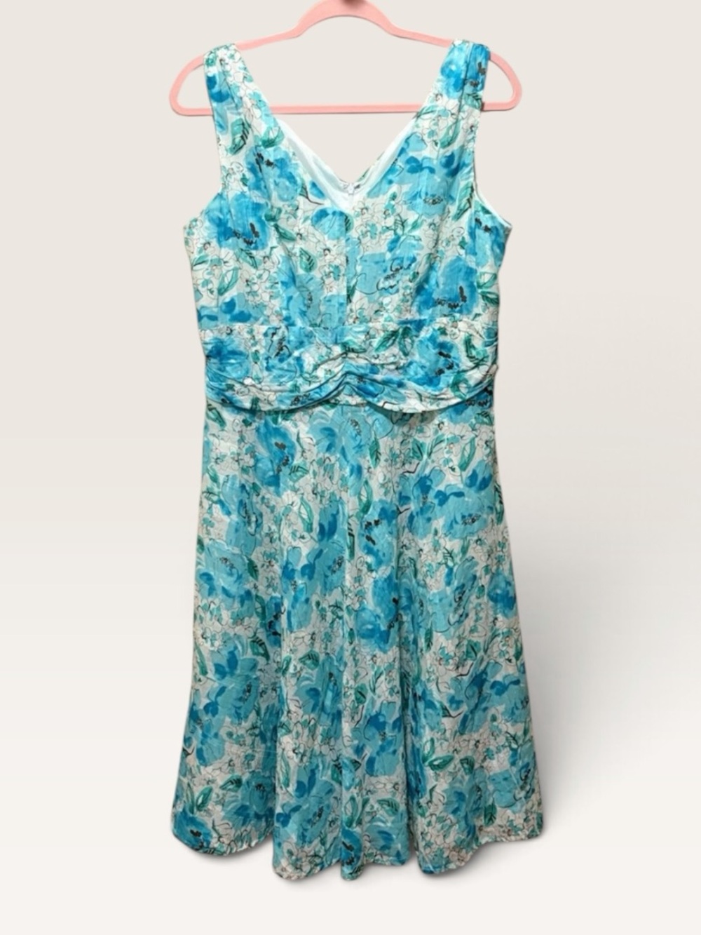 Amanda Lane 100% Cotton Shell Midi Dress Women’s 16P Petite Sleeveless